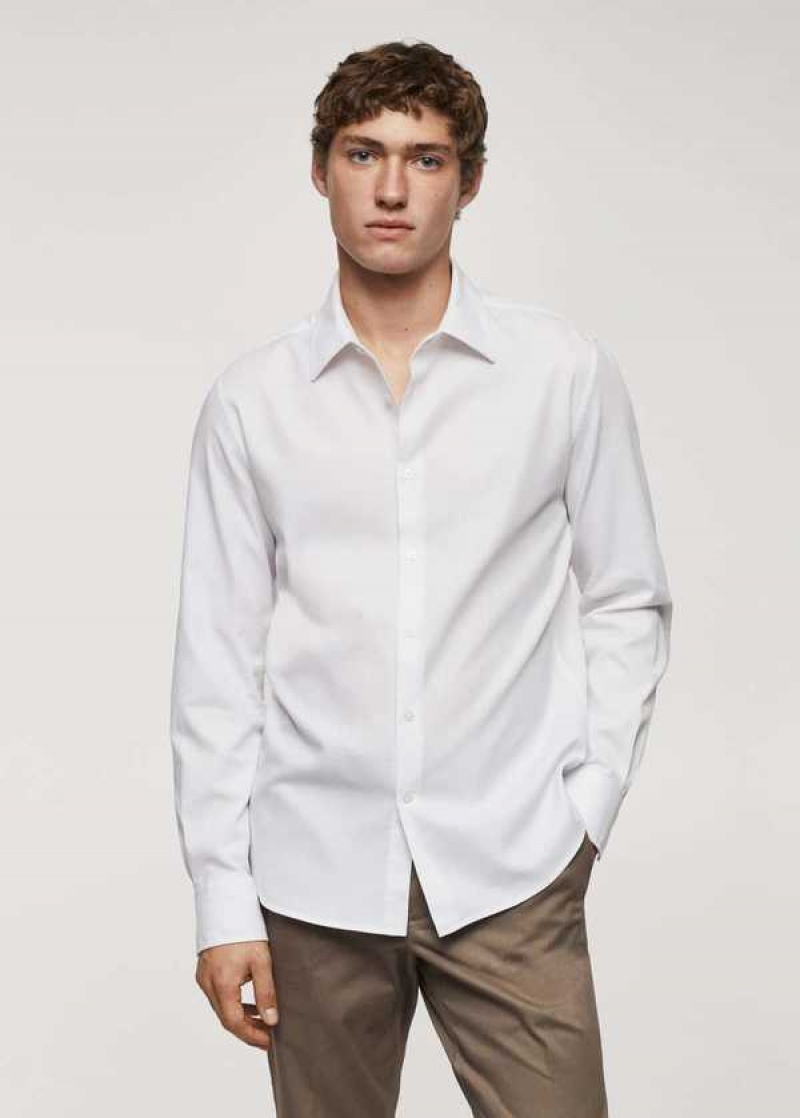 Mango Slim-fit Bavlněné Structured Shirt | MNG-22243