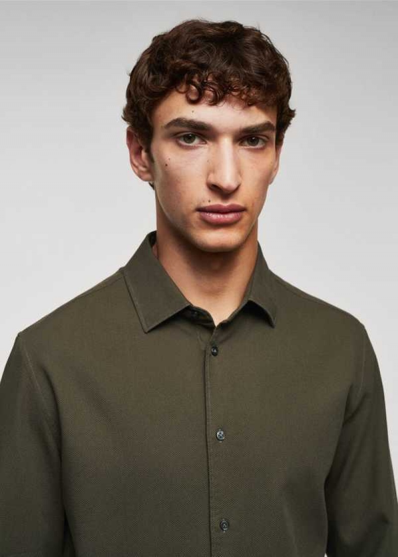 Mango Slim-fit Bavlněné Structured Shirt | MNG-22005