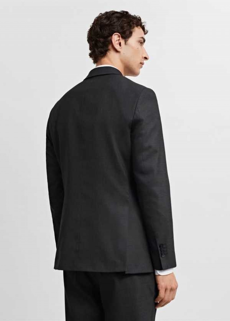 Mango Slim-fit Check Vlna Suit Blazer | MNG-21462