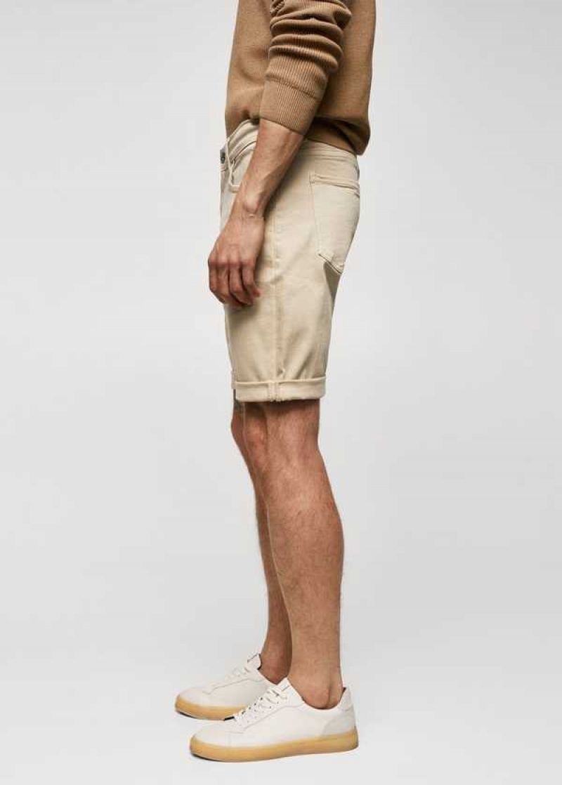 Mango Slim-fit Denim Bermuda Shorts | MNG-22456