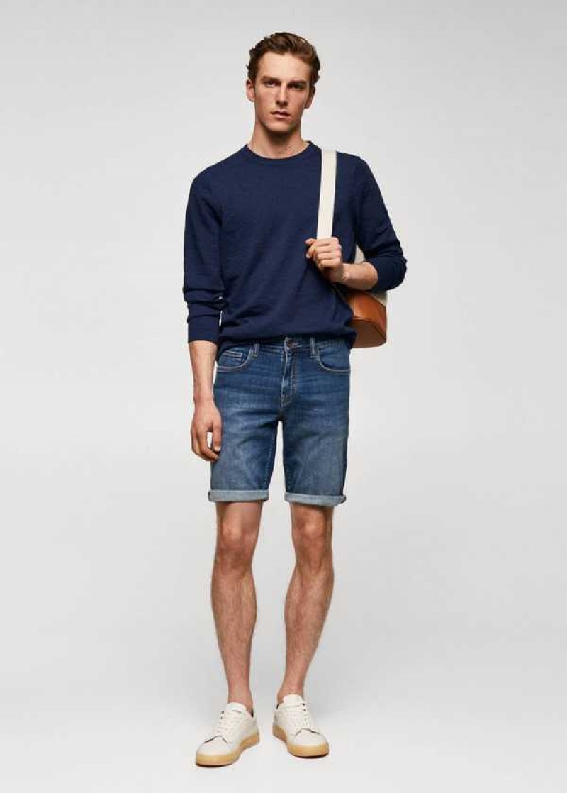 Mango Slim-fit Denim Bermuda Shorts | MNG-22455