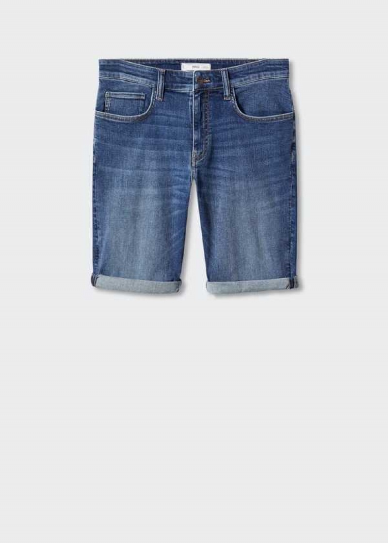 Mango Slim-fit Denim Bermuda Shorts | MNG-22455