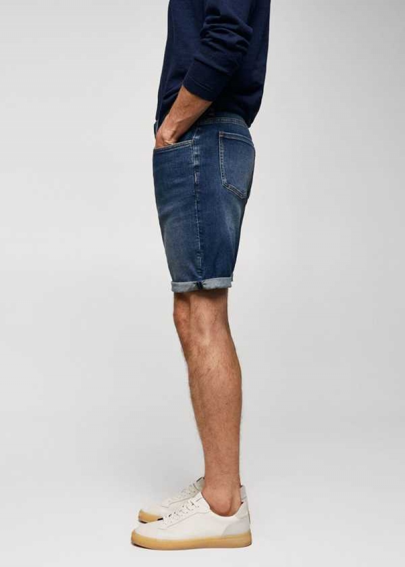 Mango Slim-fit Denim Bermuda Shorts | MNG-22455