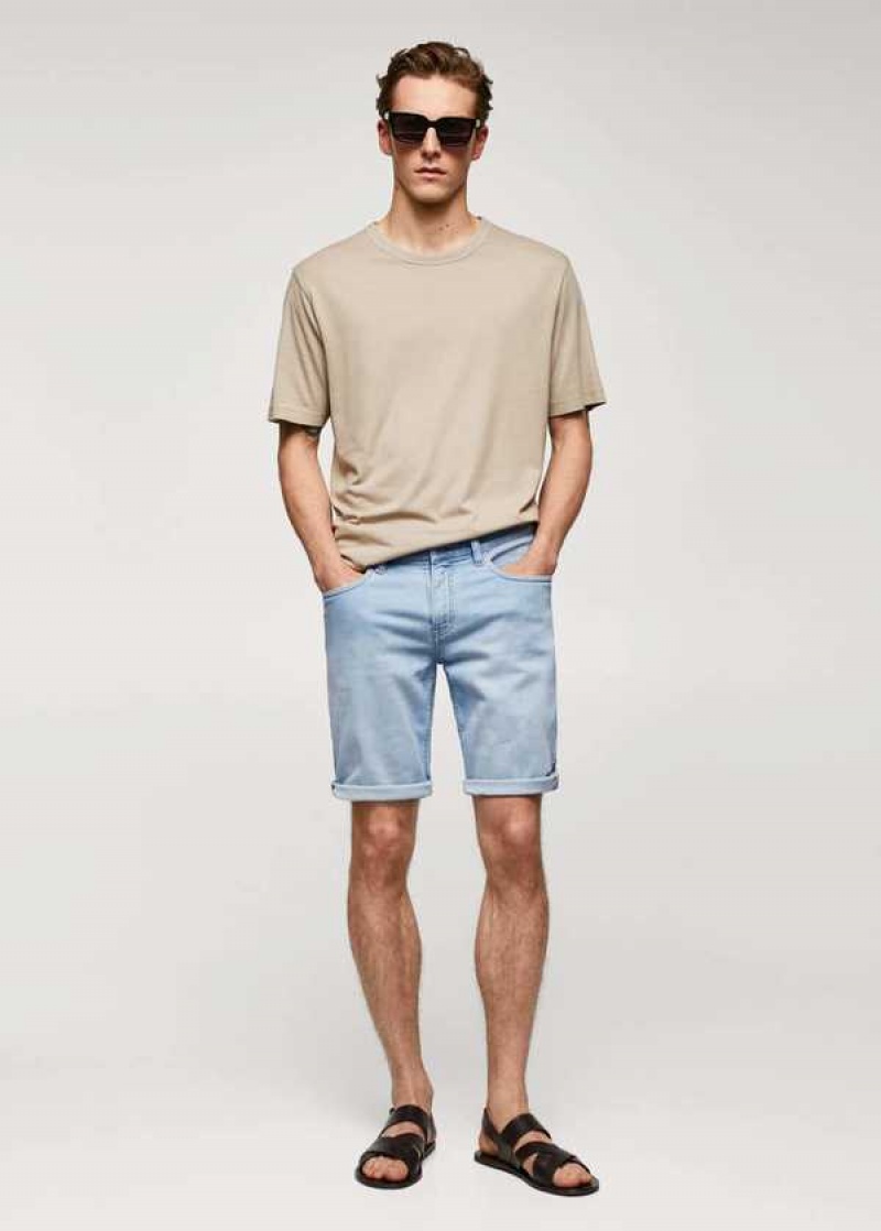 Mango Slim-fit Denim Bermuda Shorts | MNG-22454