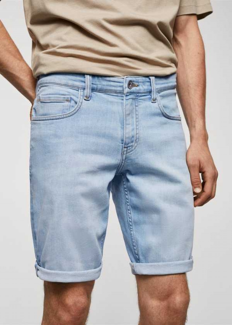 Mango Slim-fit Denim Bermuda Shorts | MNG-22454