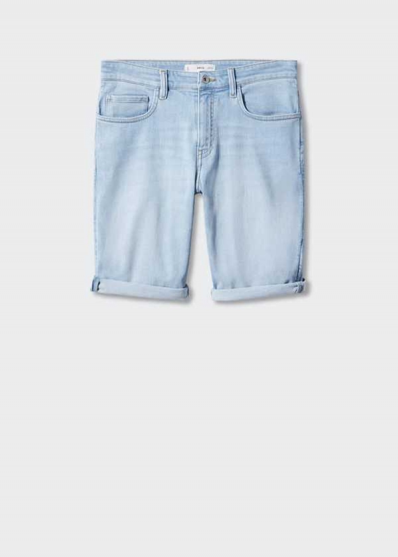 Mango Slim-fit Denim Bermuda Shorts | MNG-22454