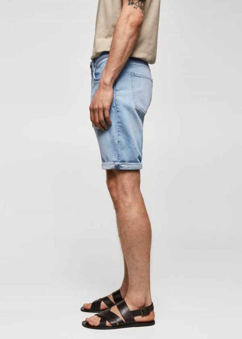 Mango Slim-fit Denim Bermuda Shorts | MNG-22454