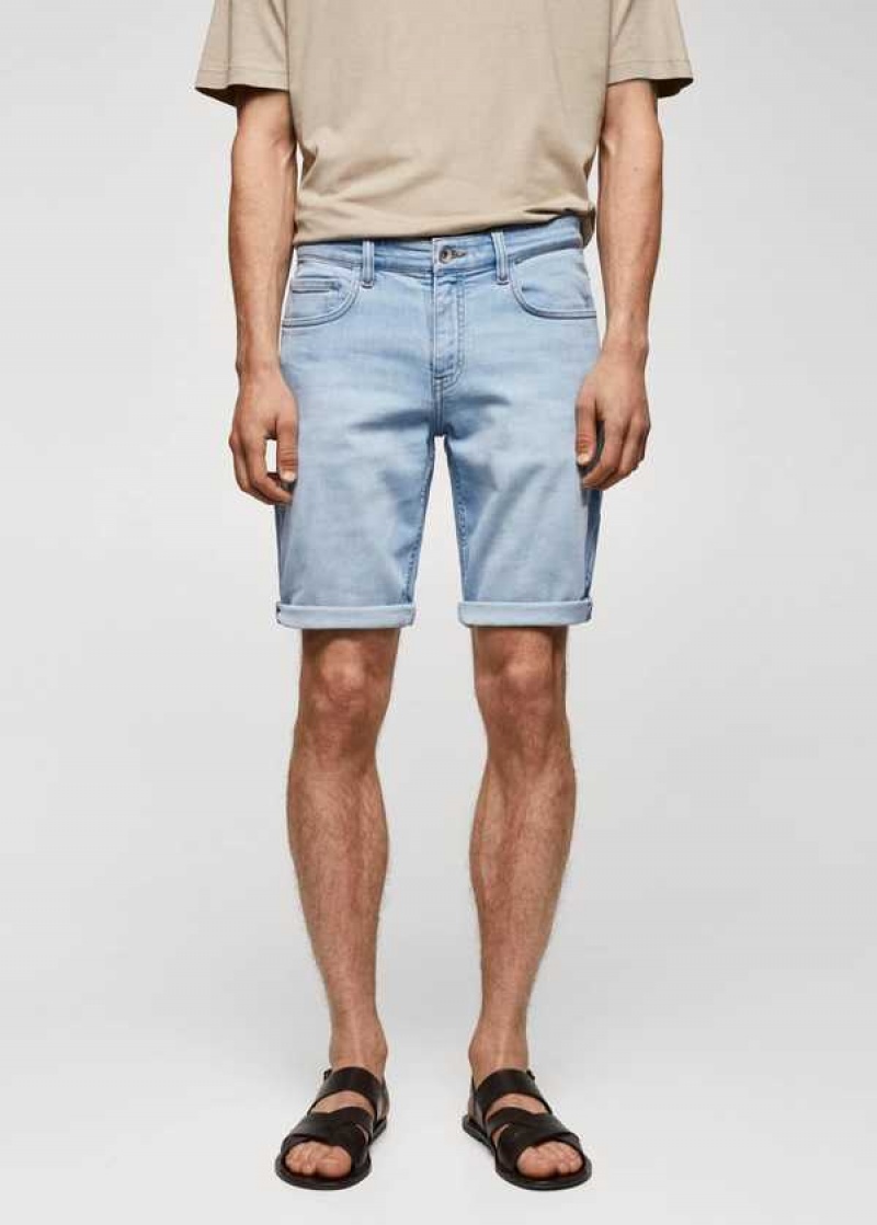 Mango Slim-fit Denim Bermuda Shorts | MNG-22454