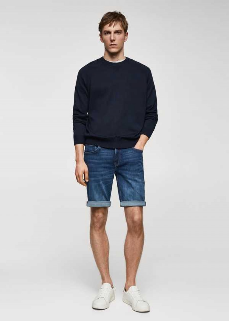 Mango Slim-fit Denim Bermuda Shorts | MNG-21944