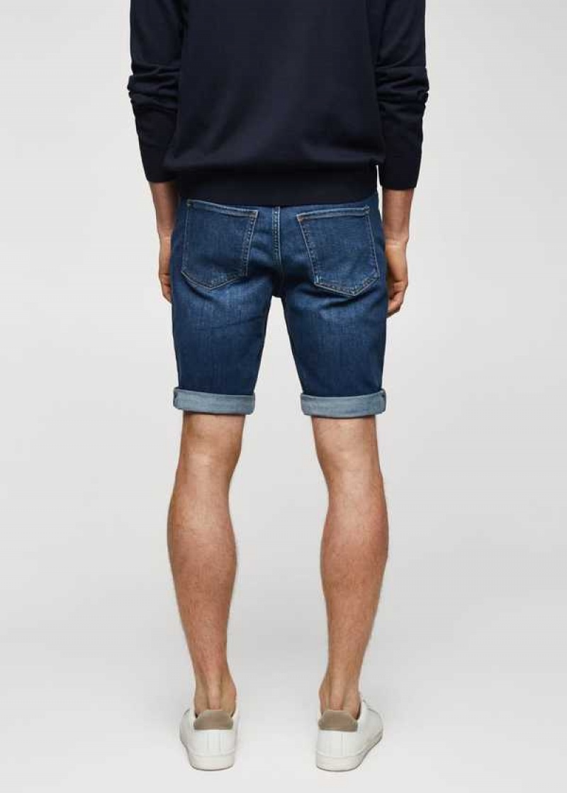 Mango Slim-fit Denim Bermuda Shorts | MNG-21944