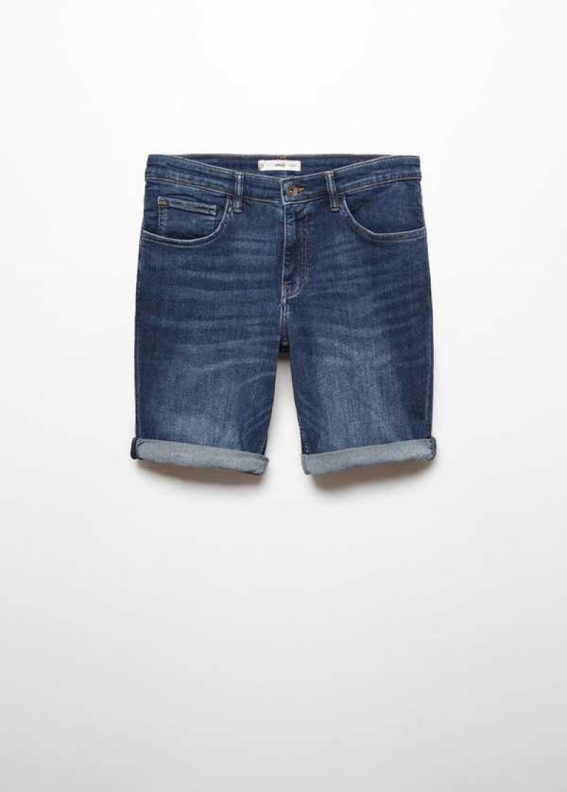 Mango Slim-fit Denim Bermuda Shorts | MNG-21944