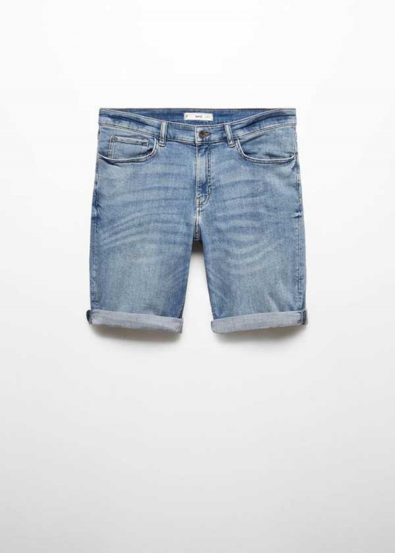 Mango Slim-fit Denim Bermuda Shorts | MNG-21912