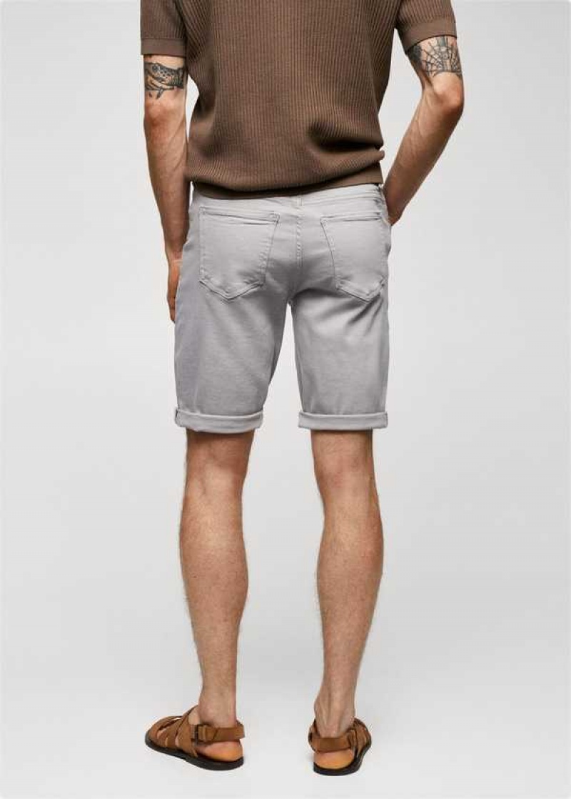 Mango Slim-fit Denim Bermuda Shorts | MNG-21908