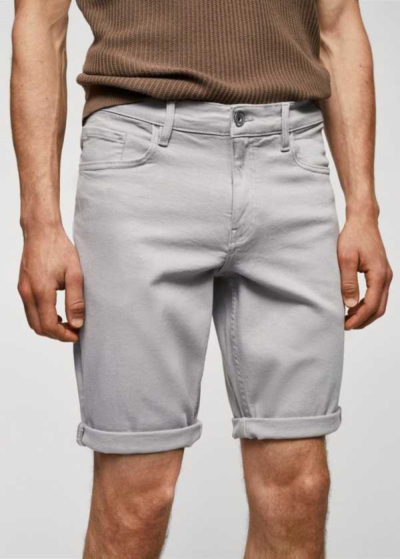 Mango Slim-fit Denim Bermuda Shorts | MNG-21908