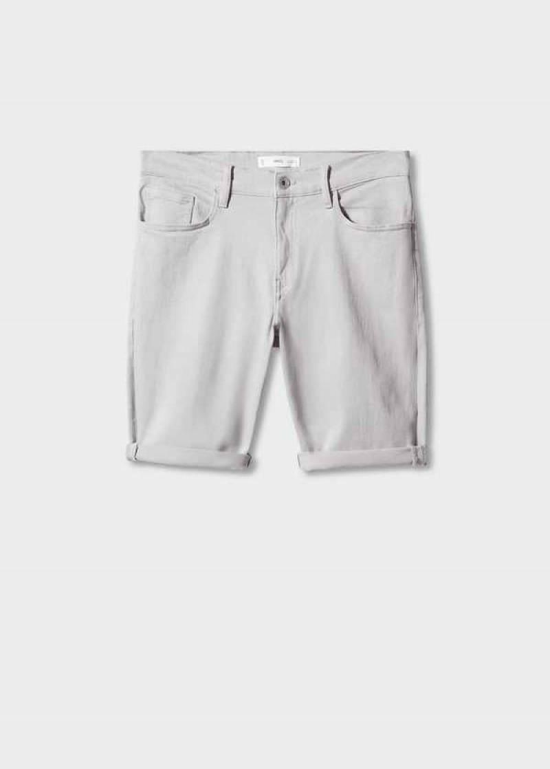 Mango Slim-fit Denim Bermuda Shorts | MNG-21908