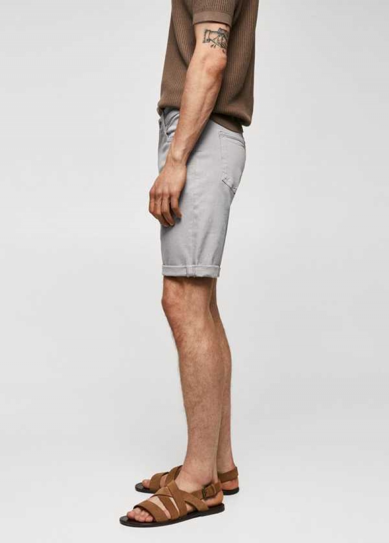 Mango Slim-fit Denim Bermuda Shorts | MNG-21908