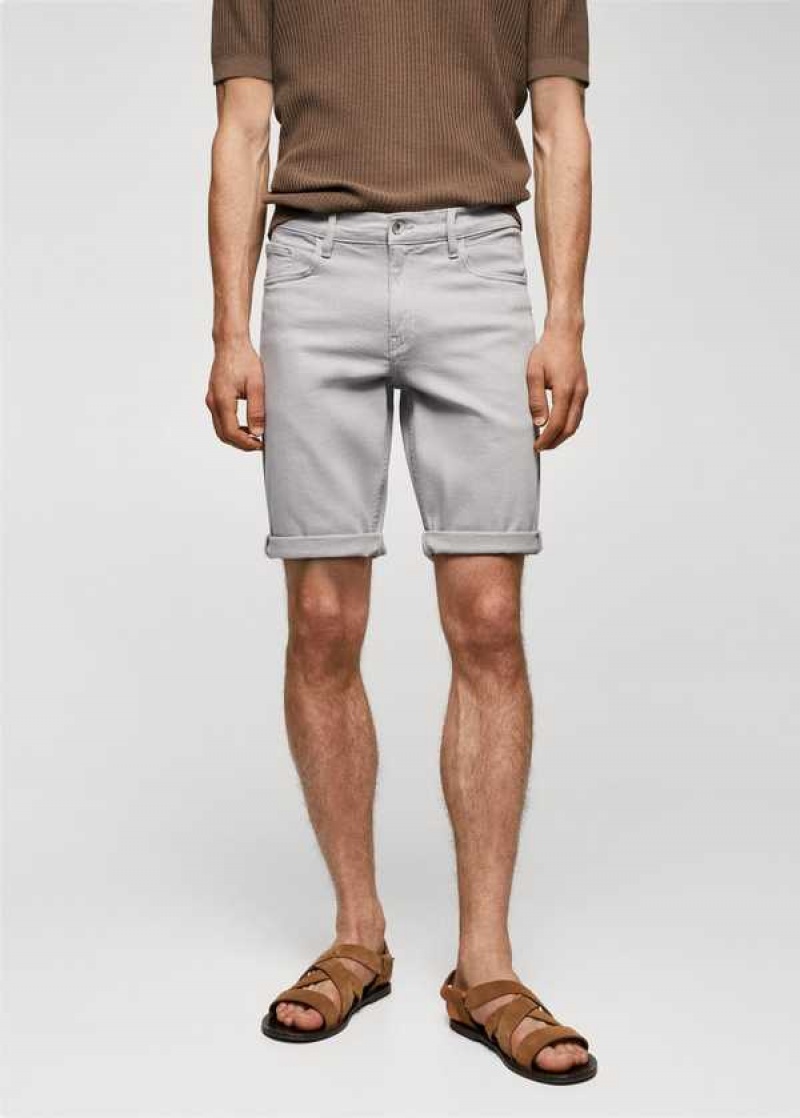 Mango Slim-fit Denim Bermuda Shorts | MNG-21908