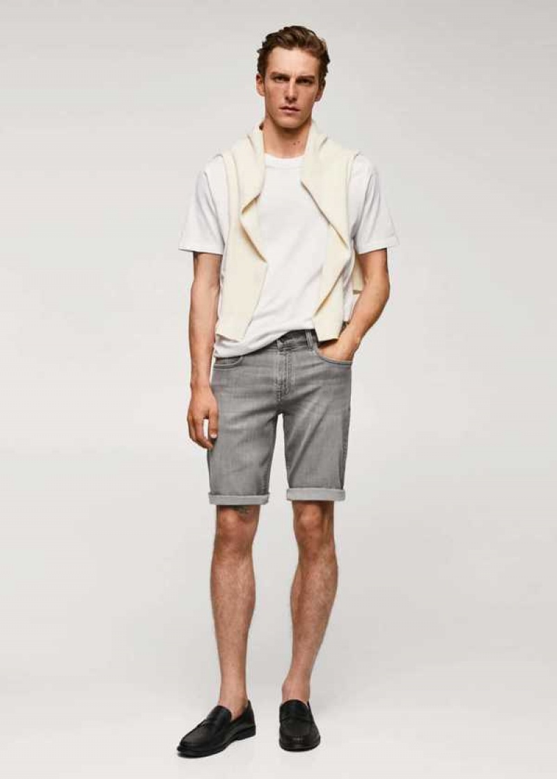 Mango Slim-fit Denim Bermuda Shorts | MNG-21904