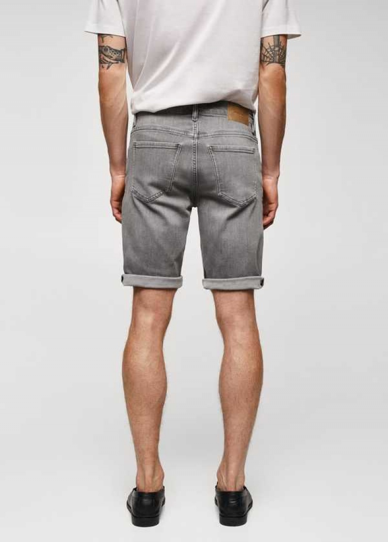 Mango Slim-fit Denim Bermuda Shorts | MNG-21904