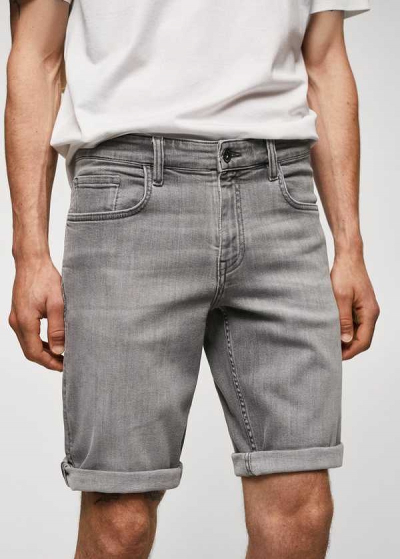 Mango Slim-fit Denim Bermuda Shorts | MNG-21904