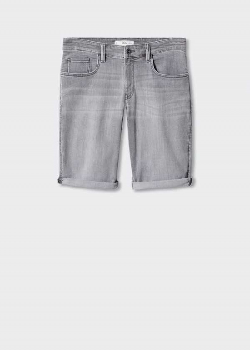 Mango Slim-fit Denim Bermuda Shorts | MNG-21904