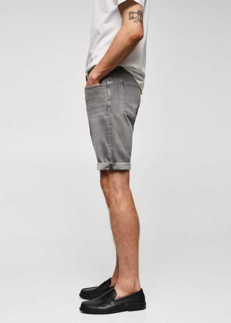 Mango Slim-fit Denim Bermuda Shorts | MNG-21904