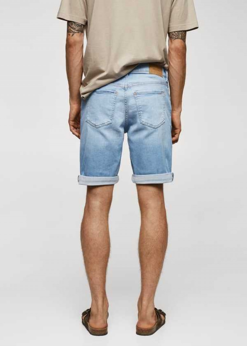 Mango Slim-fit Denim Bermuda Shorts | MNG-21902