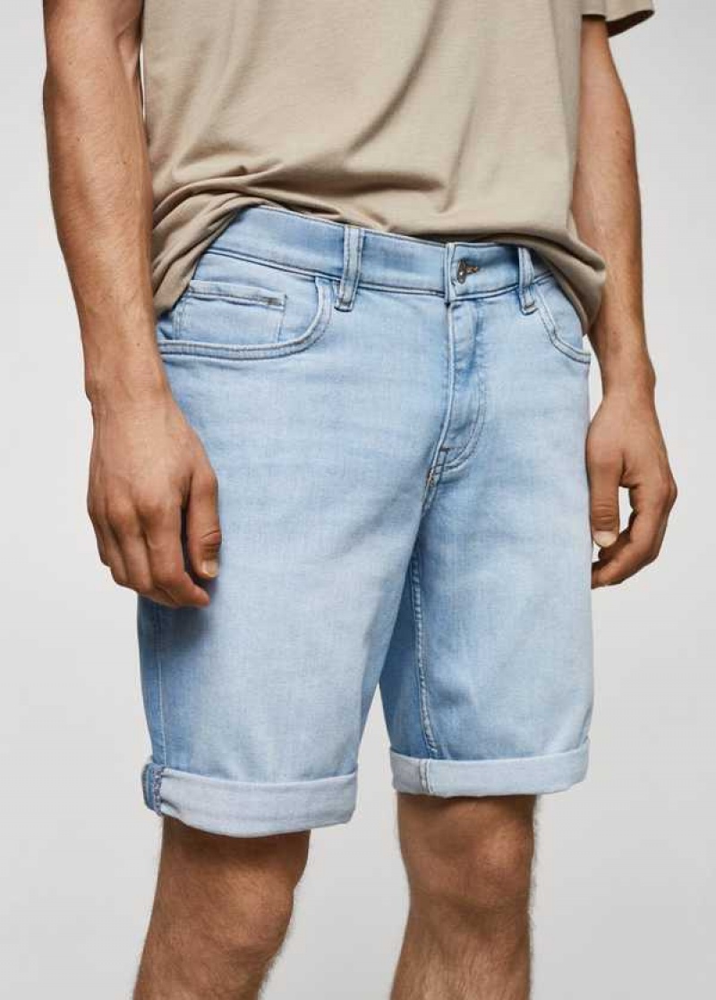 Mango Slim-fit Denim Bermuda Shorts | MNG-21902