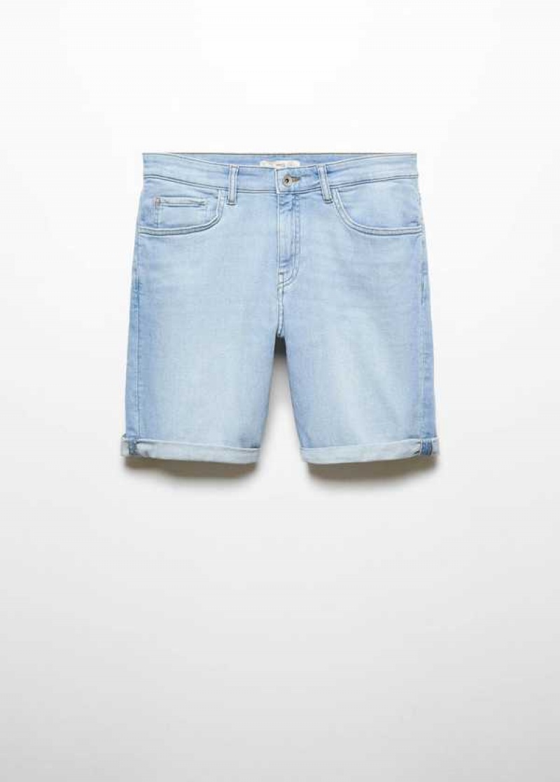 Mango Slim-fit Denim Bermuda Shorts | MNG-21902