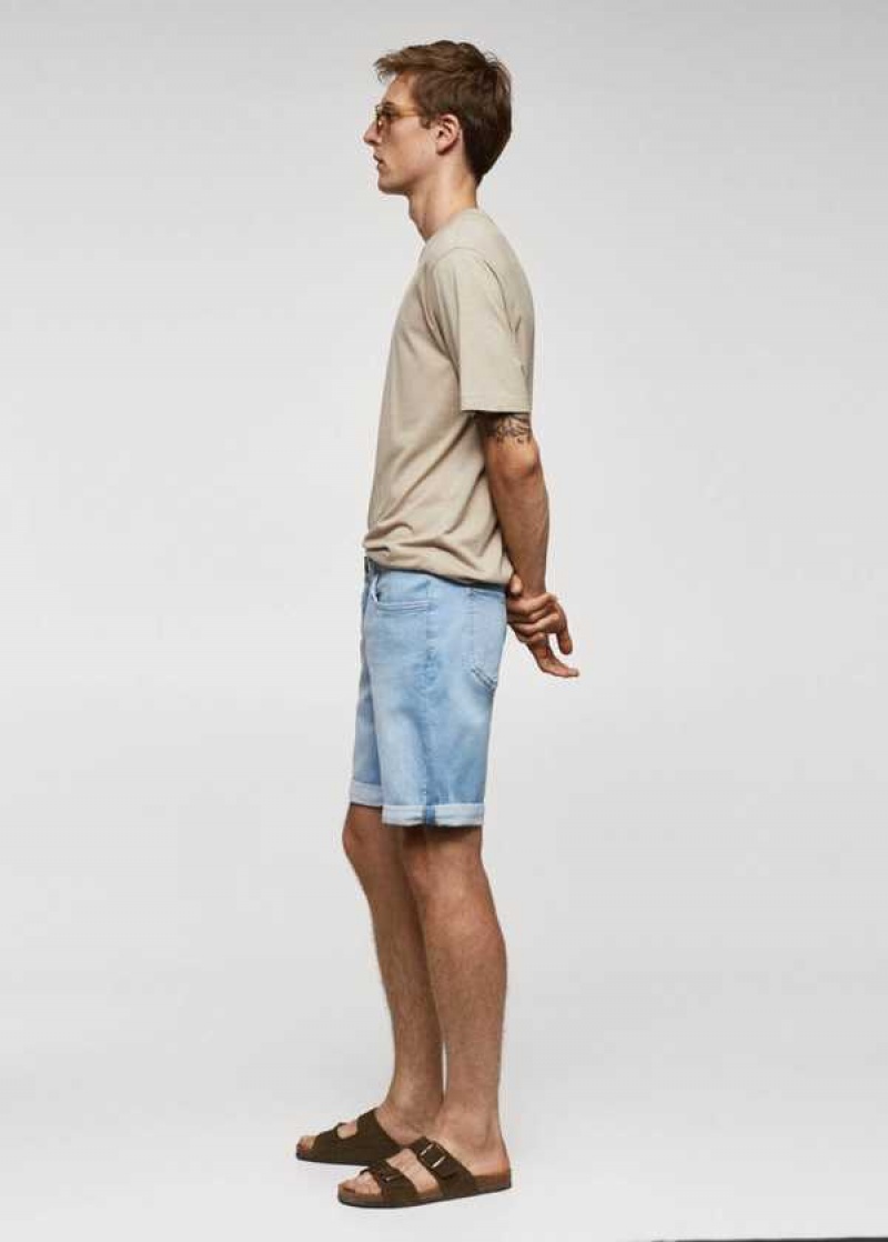 Mango Slim-fit Denim Bermuda Shorts | MNG-21902