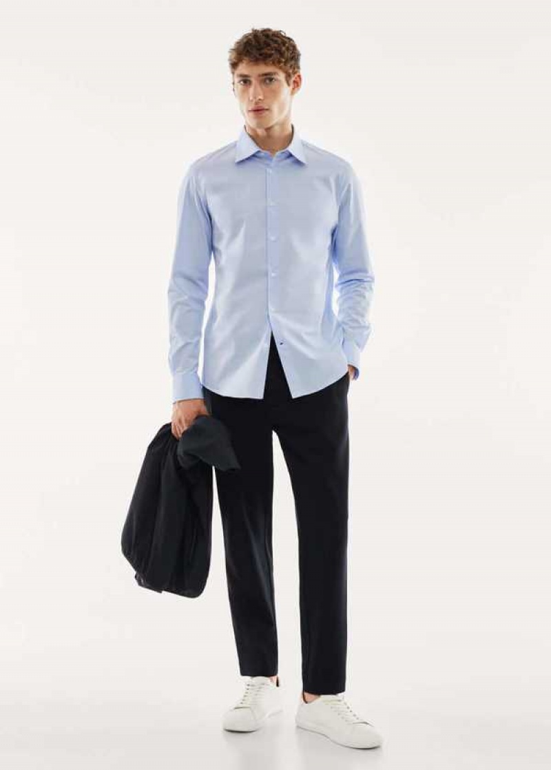 Mango Slim-fit Fine-striped Shirt | MNG-22022