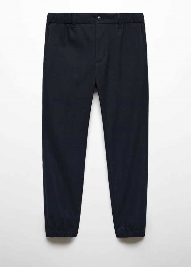 Mango Slim-fit Jogger Pants With Drawstring | MNG-22501