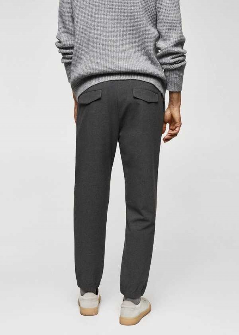 Mango Slim-fit Jogger Trousers With Drawstring | MNG-22511