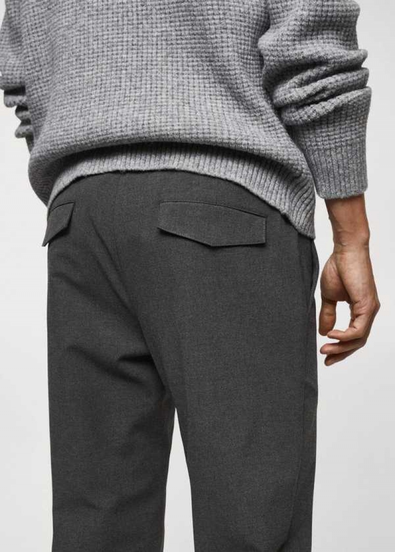 Mango Slim-fit Jogger Trousers With Drawstring | MNG-22511