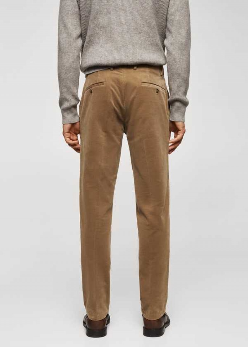 Mango Slim-fit Micro-corduroy Pants | MNG-22339