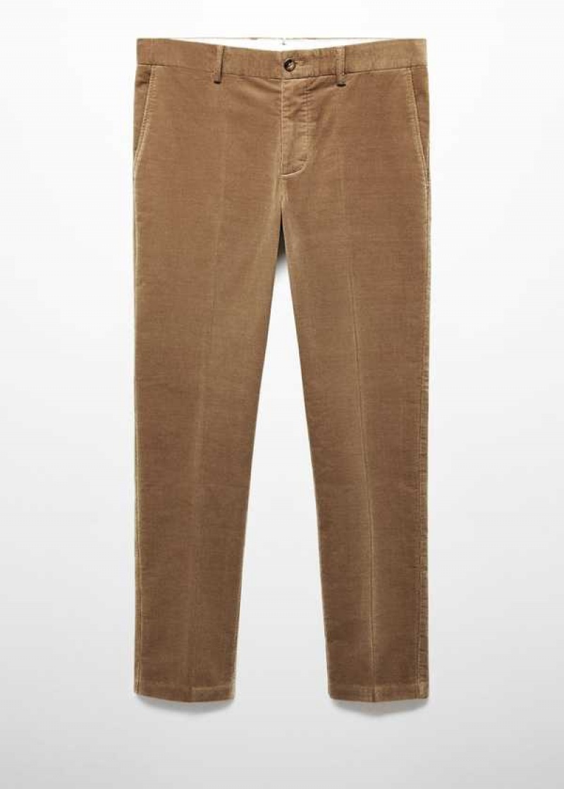 Mango Slim-fit Micro-corduroy Pants | MNG-22339