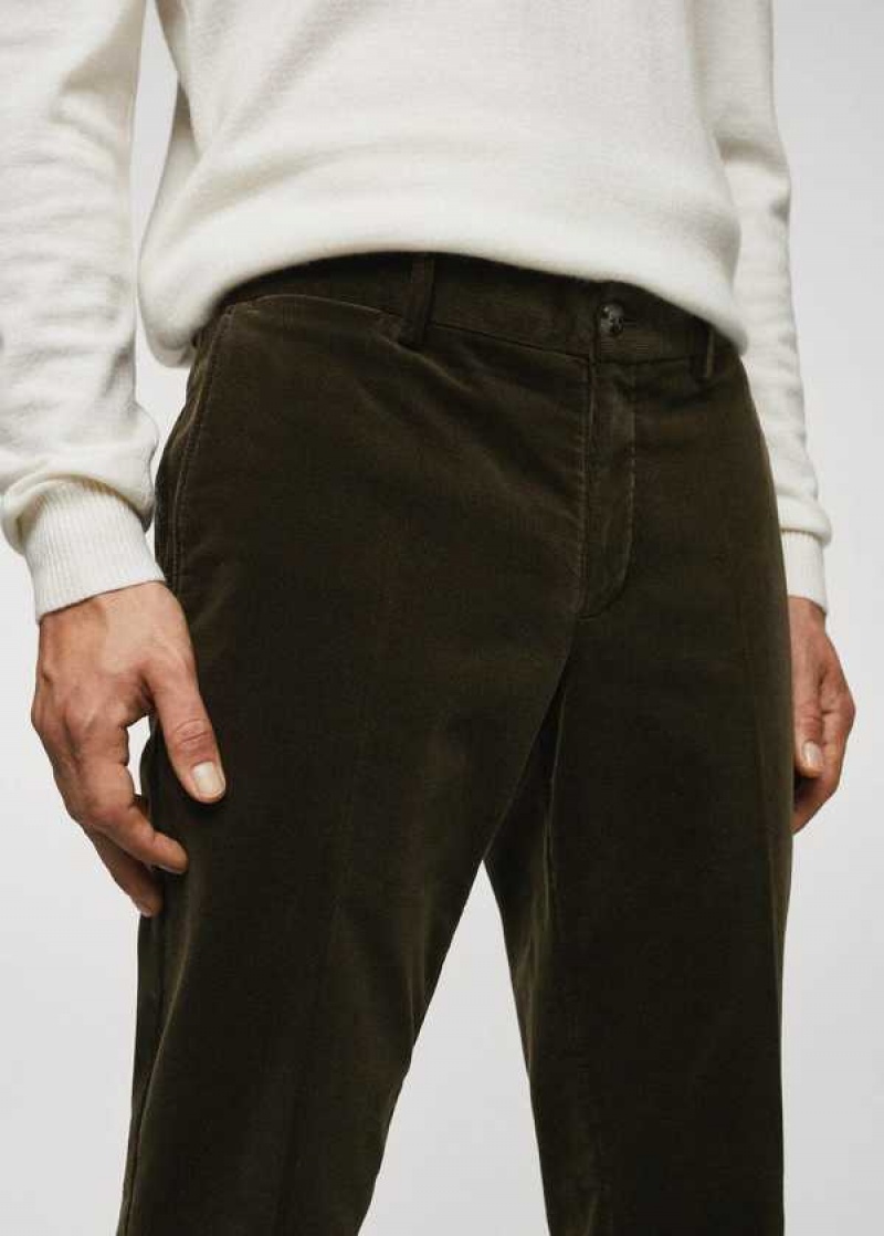 Mango Slim-fit Micro-corduroy Pants | MNG-22327