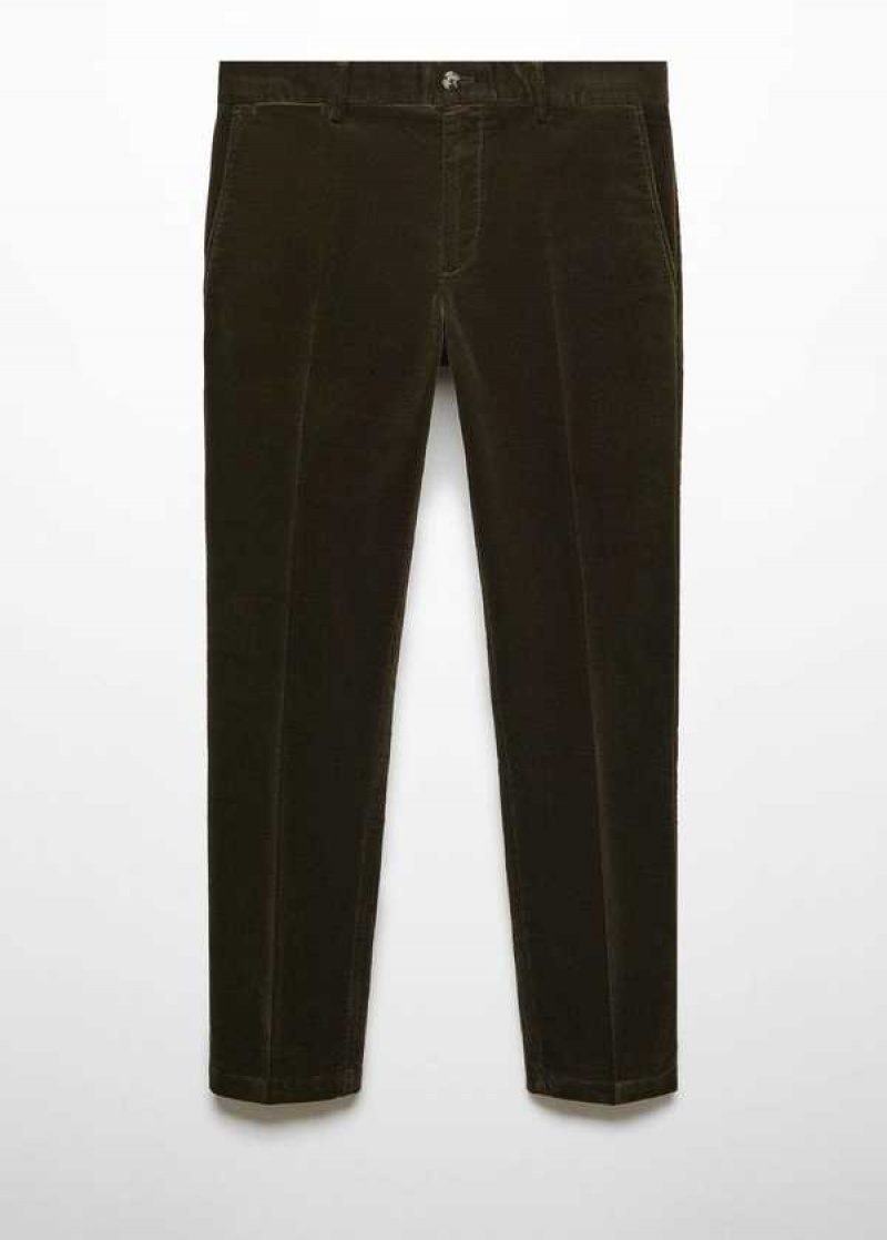 Mango Slim-fit Micro-corduroy Pants | MNG-22327