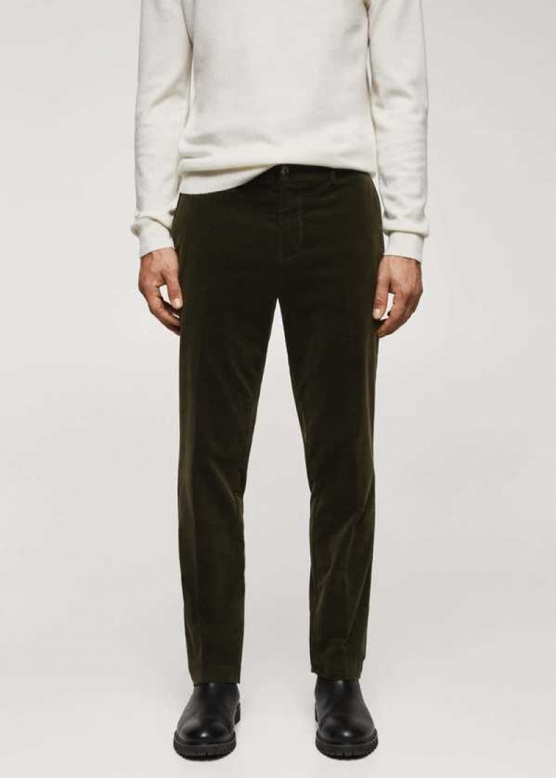 Mango Slim-fit Micro-corduroy Pants | MNG-22327