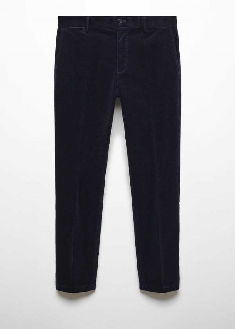 Mango Slim-fit Micro-corduroy Pants | MNG-22316