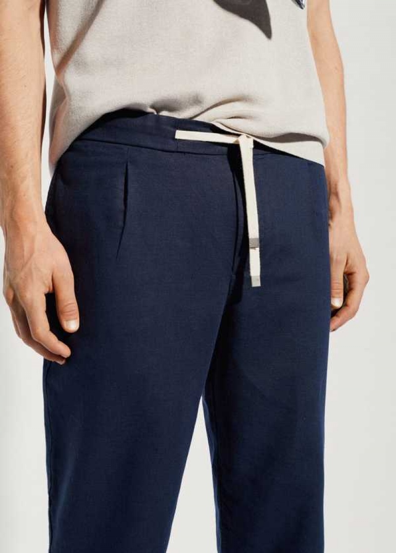 Mango Slim-fit Pants With Drawstring | MNG-22288