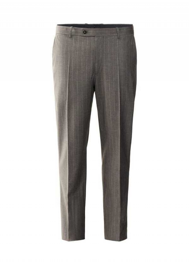 Mango Slim-fit Pinstripe Vlna Suit Pants | MNG-22425