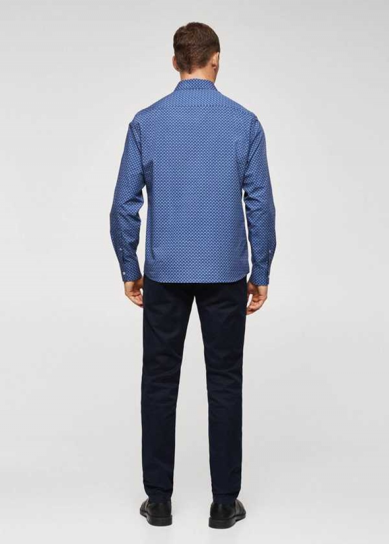 Mango Slim-fit Printed Bavlněné Shirt | MNG-22161