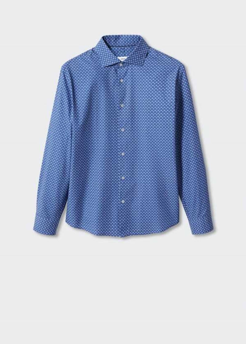 Mango Slim-fit Printed Bavlněné Shirt | MNG-22161