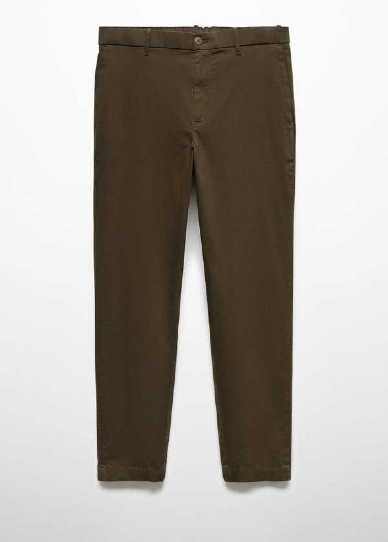 Mango Slim-fit Stretch Bavlněné Pants | MNG-22311