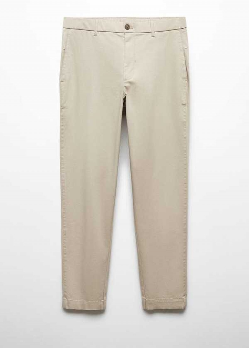 Mango Slim-fit Stretch Bavlněné Pants | MNG-22303