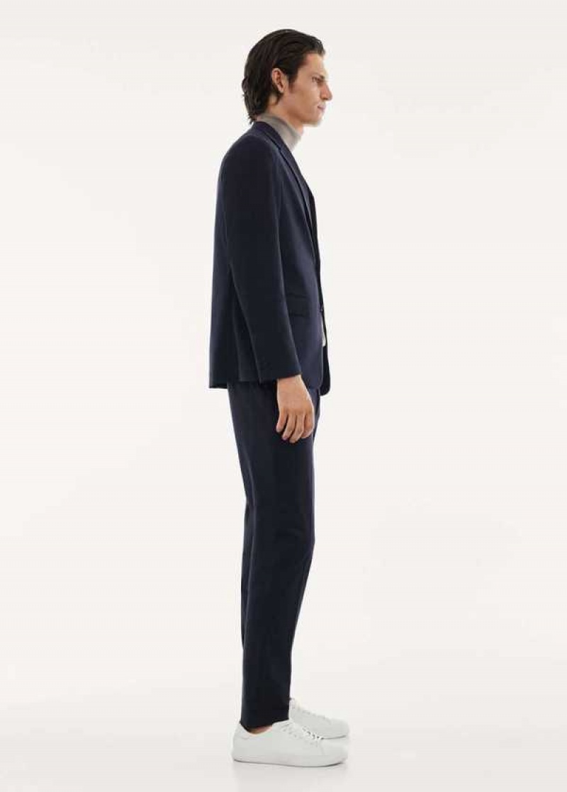 Mango Slim-fit Stretch Suit Blazer | MNG-21427