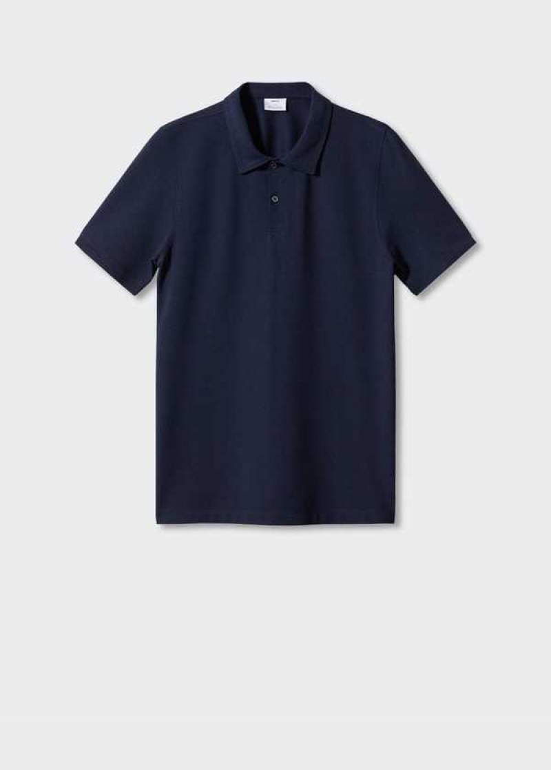 Mango Slim-fit Textured Bavlněné Polo Shirt | MNG-21501