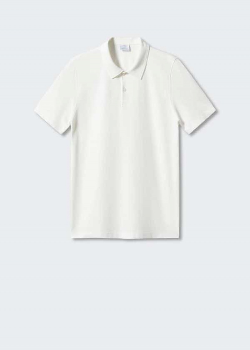 Mango Slim-fit Textured Bavlněné Polo Shirt | MNG-21482