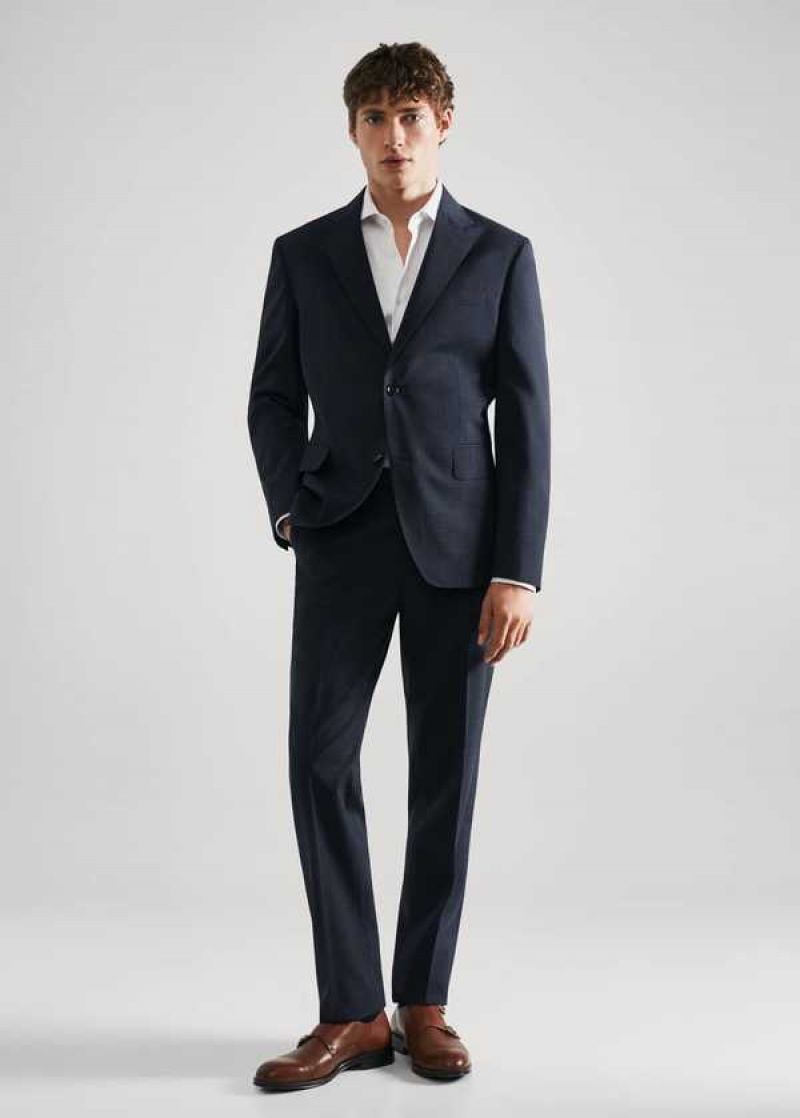 Mango Slim-fit Textured Bavlněné Suit Shirt | MNG-21970